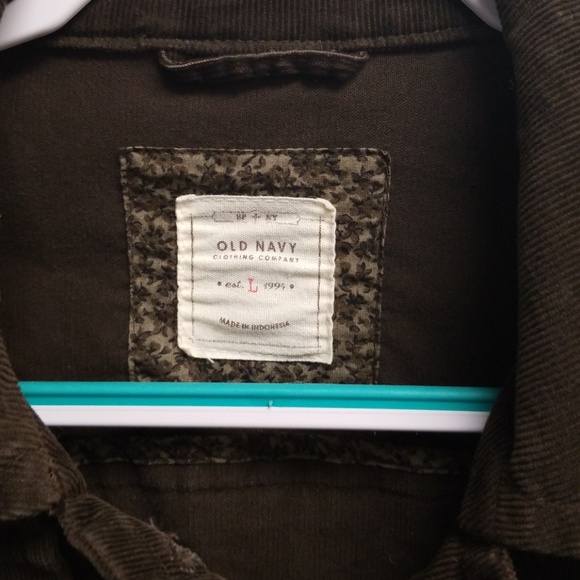 Old Navy brown corduroy button up jacket sz L - Picture 2 of 2